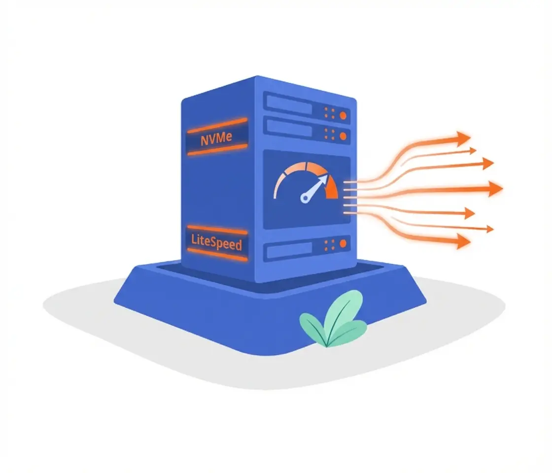 Hostorio high-performance web hosting powered by LiteSpeed servers and NVMe SSD storage